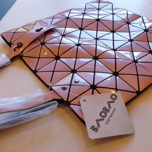 Issey Miyake BAOBAO Rose Pink Goldish Tote Handbag Bag - Picture 5 of 11